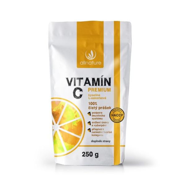 Allnature Vitamín C prášok Premium 250 g